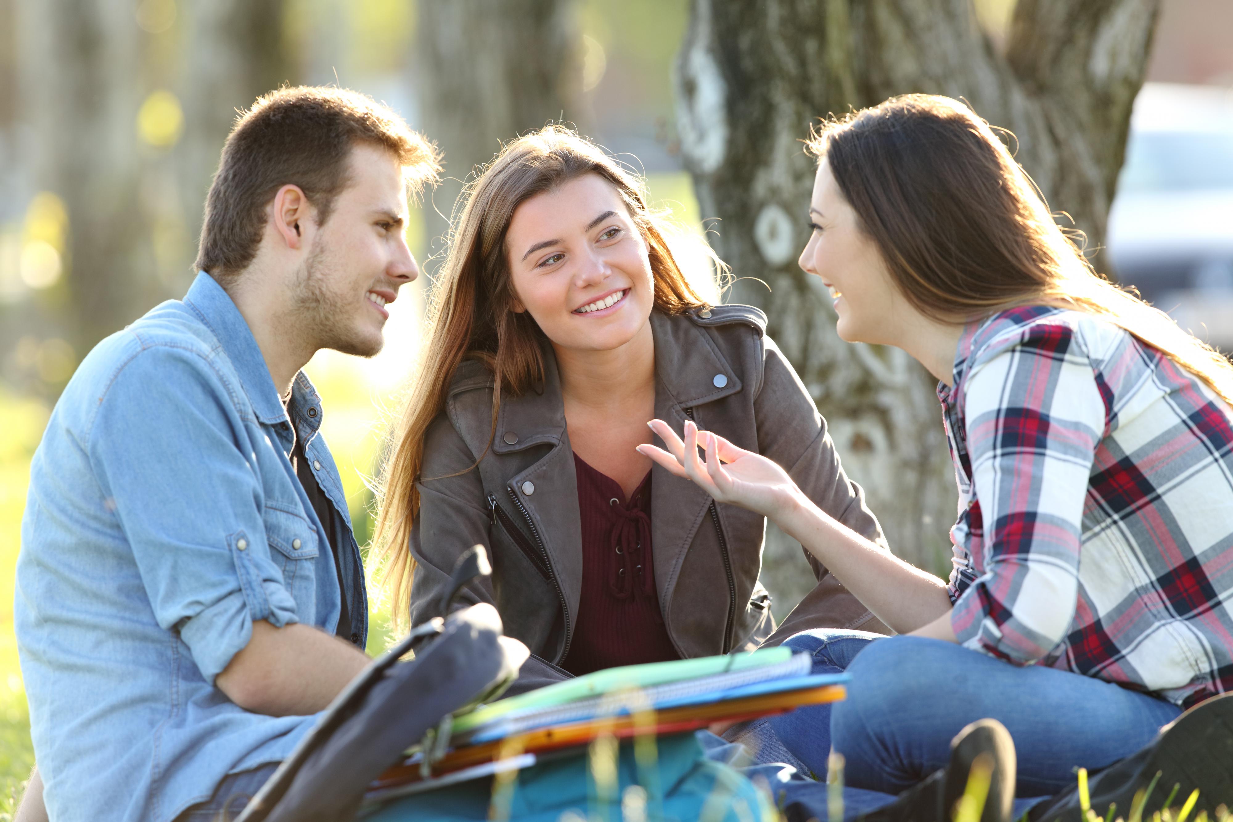 Teenagers Chatting