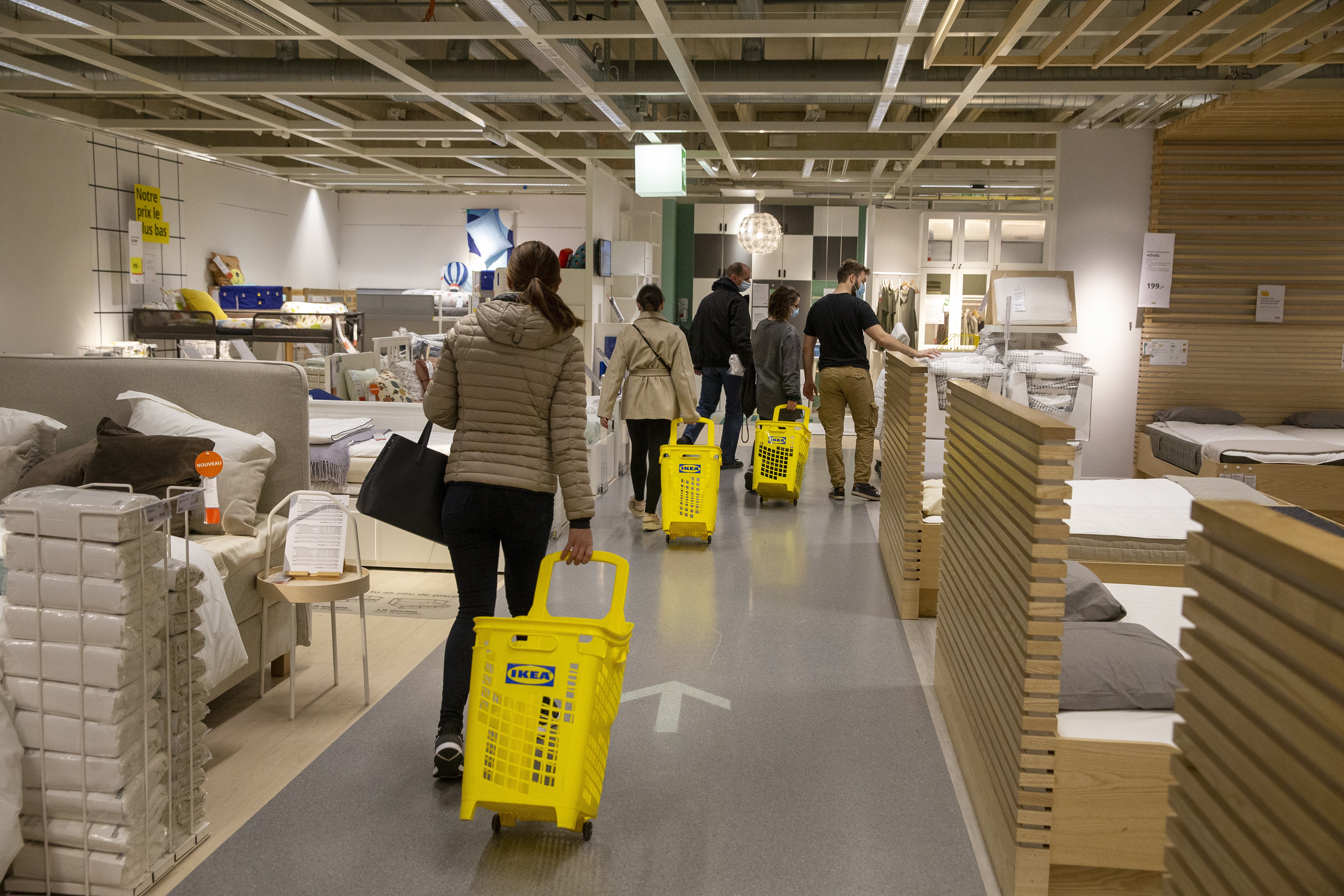 Winkelen bij IKEA dat het systeem het niet aan
