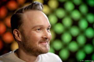 HILVERSUM - Arjen Lubach is door het tijdschrift Broadcast Magazine uitgeroepen tot Mediapersoon van het Jaar in het Hilversumse Beeld & Geluid. ANP SANDER KONING