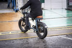 AMSTERDAM - Fatbike in het straatbeeld. Vier fabrikanten van de fatbikes hebben een pakket aan maatregelen gepresenteerd om overlast door de elektrische fietsen aan te pakken. ANP JEROEN JUMELET